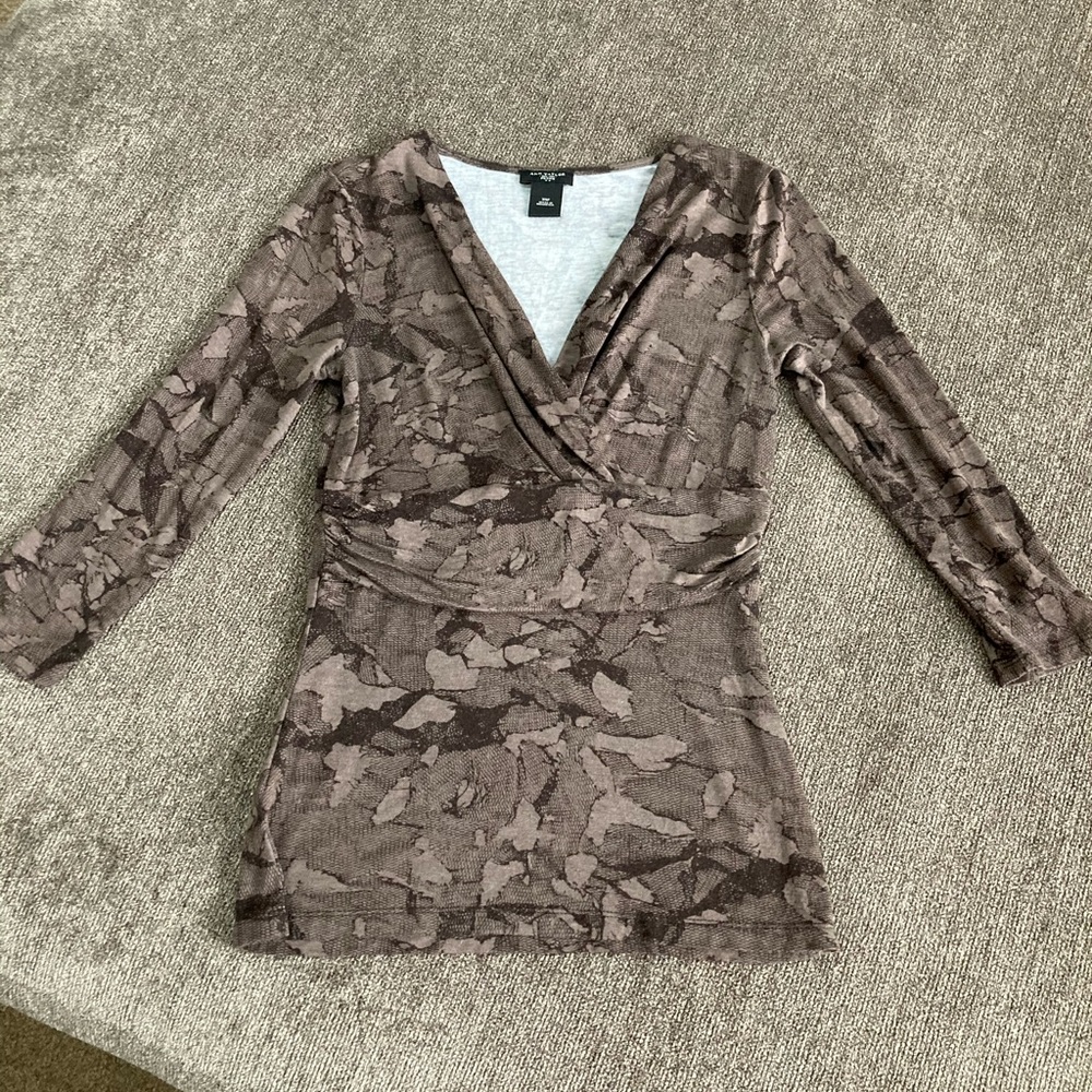 Ann Taylor Cross Body Top Shirt Blouse Size PXS